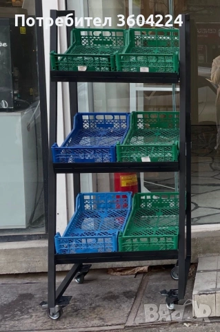 Метални стелажи на колела, снимка 2 - Стелажи и щандове - 53685634