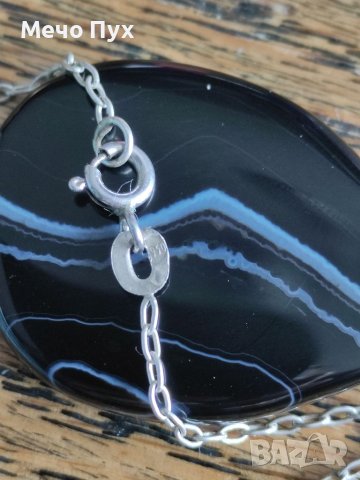 Сребърен синджир със Сардоникс,проба 950 (123), снимка 8 - Колиета, медальони, синджири - 39561907