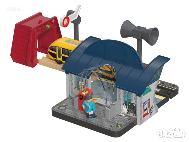 НОВИ! Интерактивна ЖП Гара със самоходен влак, снимка 2 - Влакчета, самолети, хеликоптери - 53824721