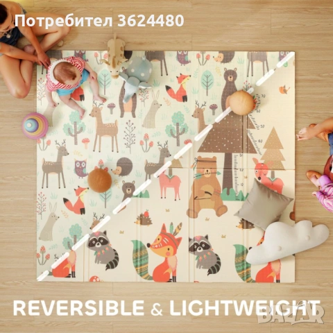 Водоустойчиво сгъваемо килимче за игра 4848, снимка 7 - Други - 53281533