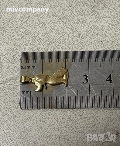 Златна висулка(куче)0.96гр., снимка 5 - Колиета, медальони, синджири - 52651547