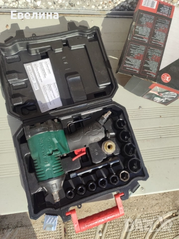 Ударен гайковерт на въздух Parkside пълен комплект, използван 1 път, снимка 9 - Други инструменти - 50445547