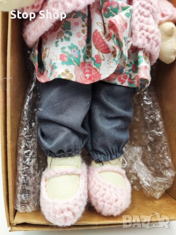 Waldorf Doll Ръчно изработена плюшена кукла, пълнена плюшена щастлива кукла изненада подарък парца, снимка 5 - Плюшени играчки - 40575867