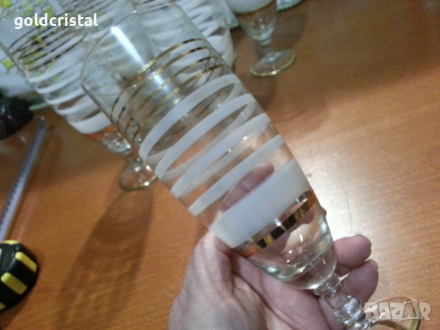 Ретро стъклени чаши , снимка 5 - Антикварни и старинни предмети - 44783935