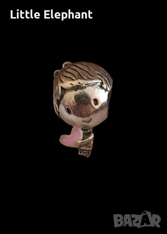 Сребърен елемент момче "С любов за теб",колекция"Family"/нов