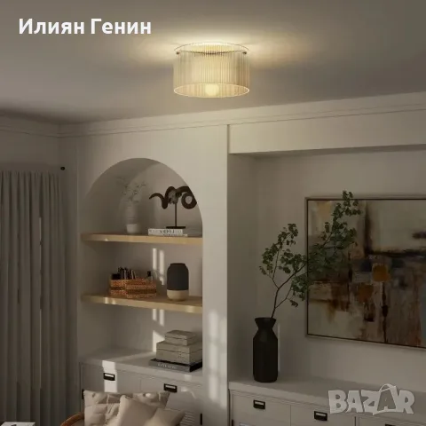 Таванна лампа HOMCOM с акрилен абажур, снимка 9 - Лампи за таван - 56014558