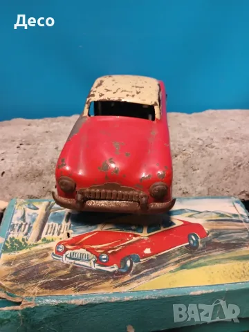 Very rare old tin toi car MSB-DDR 50s Стара играчка., снимка 3 - Колекции - 55742112
