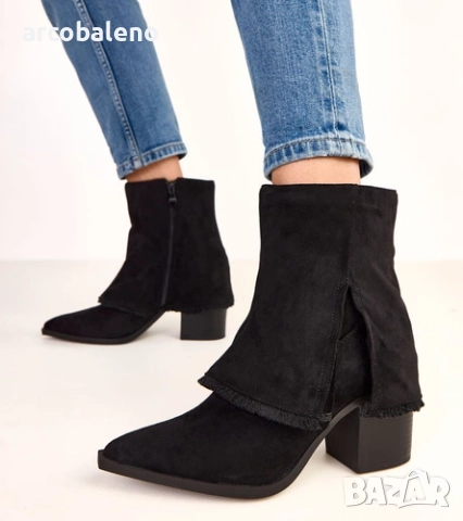Дамски боти до глезена с навит калъф Felicia, 4цвята , снимка 4 - Дамски боти - 52164780