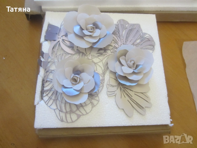 ПАНО   ЗА СТЕНА  /коприна ;текстил;метал /цветя/;, снимка 10 - Пана - 15633349