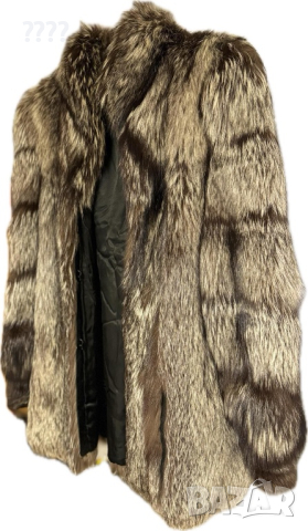 Кожено палто от сребърна лисица , снимка 4 - Палта, манта - 44289381