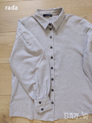 Елегантна бежова риза, снимка 4 - Ризи - 41495638