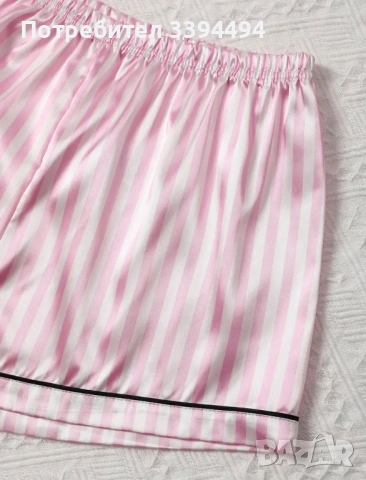 Сатенена пижама, сет от 3 части, снимка 6 - Пижами - 53304144