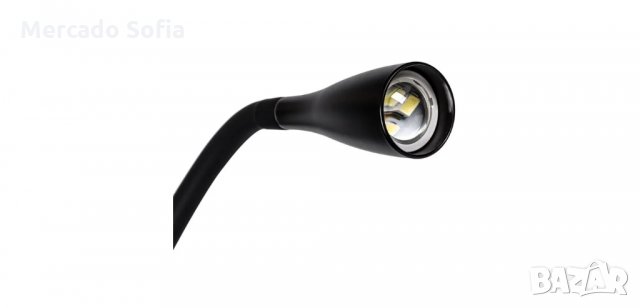 LED настолна лампа, черна с гъвкава шия , снимка 2 - Настолни лампи - 34426467