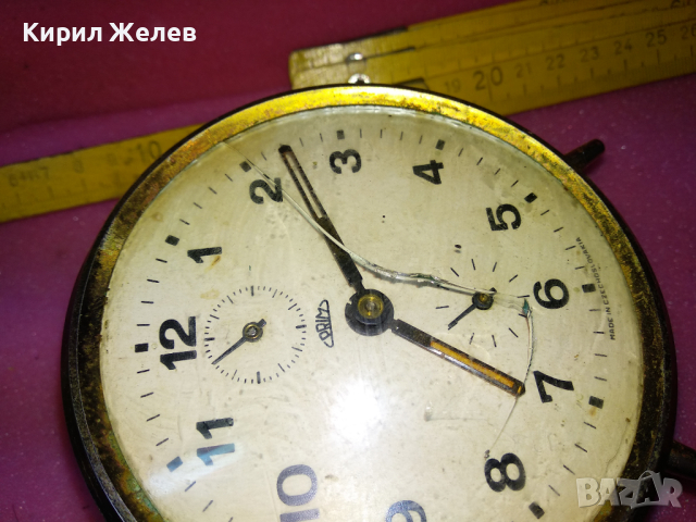 PRIM MADE IN CZECHOSLOVAKIA Стар МЕХАНИЧЕН КОЛЕКЦИОНЕРСКИ ЧЕХОСЛОВАШКИ БУДИЛНИК - ПРИМ 30611, снимка 14 - Антикварни и старинни предмети - 44549503