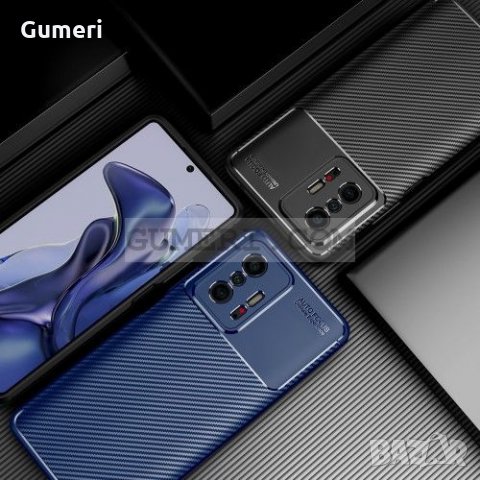 Xiaomi 11T Противоударен Силиконов Гръб Със Защита За Камерата - Карбон, снимка 11 - Калъфи, кейсове - 34842416