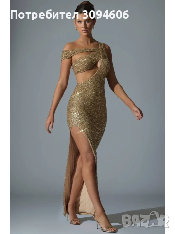 Стил и елегантност, рокля с пайети , снимка 2 - Рокли - 52663579