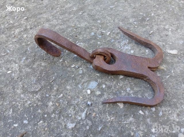 Османски кантар с топуз в Оки кована брадва и кука, снимка 9 - Антикварни и старинни предмети - 52263612