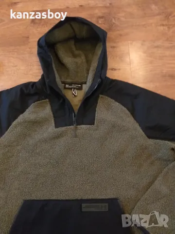 Under Armour Men's Mission Boucle Anorak - мъжко шерпа яке КАТО НОВО 2ХЛ УГОЛЕМЕНО, снимка 4 - Якета - 47960302