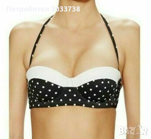 Нов SPANX Ретро Дизайн Полка Точки Горнище на Бански Костюм Размер US10