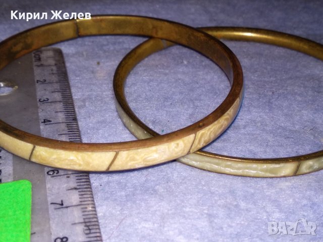 ДВЕ СТАРИ БРОНЗОВИ АРАБСКИ ЕТНО ГРИВНИ с ШЛИФОВАН БЯЛ ЯСПИС 37927, снимка 7 - Антикварни и старинни предмети - 40832238