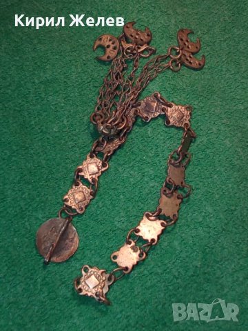 19 ВЕК ВЪЗРОЖДЕНСКИ НАКИТ СРЕБРО САЧАН ОРНАМЕНТИКА РЪЧНА ИЗРАБОТКА КУЧКА ОСМАНСКА ЗАБОДКА БИЖУ 26448, снимка 4 - Антикварни и старинни предмети - 34884075