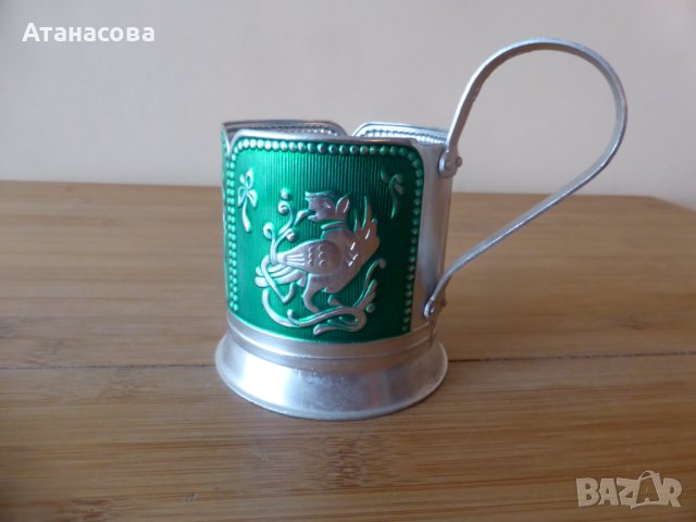 По-редки подстакани зелени с грифони сервиз, снимка 3 - Сервизи - 44463121