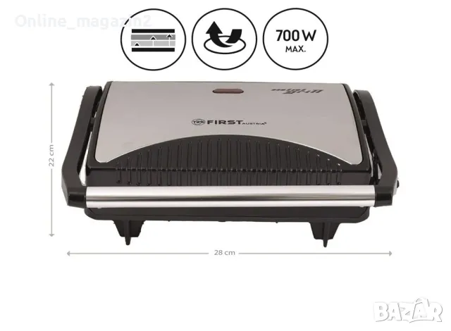 Бързонагряващ контактен грил тост, снимка 1