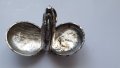Джобен сребърен османски часовник telescope, снимка 3