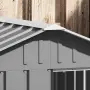 vidaXL Кучешка къща сива 116,5x153x81,5 см поцинкована стомана, снимка 4