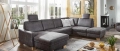 ПРОМОЦИЯ!!! П - образен ъглов диван от плат тъмно сив MM-ZE1037, снимка 1