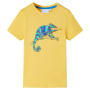 Детска тениска с къс ръкав, светла охра, 140（SKU:12013, снимка 1 - Детски тениски и потници - 44834014
