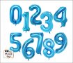 Фолиева цифра - 100 см в синьо, снимка 1 - Детегледачки, детски центрове - 41452400