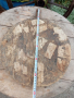Стара дървена дъска за месене на  хляб,кръг фурнаджийска лопата, снимка 2