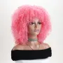 Розова къса афро къдрава перука, снимка 4