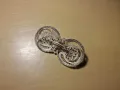 възрожденска брошка пафта филигран сребърна , снимка 3
