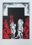 Картина, графика, "Насилие", худ. П.Пецин, 1996 г., снимка 1 - Картини - 42454024
