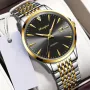 Есенна Презентация*/Луксозен, Точен и Автоматичен мъжки часовник с Камък DIANPAI*Gold!, снимка 13