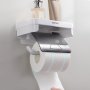Пластмасова поставка за тоалетна хартия и телефон монтиране на стената, без пробиване, снимка 7