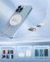 Ново Магнитно зарядно с LED и USB-C/А входове за iPhone MagSafe Айфон 15W, снимка 6
