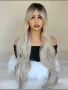 Пепеляво руса перука на вълни с бретон, снимка 1