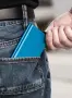 Изскачащ портфейл, държач за кредитни карти за мъже, RFID блокиращ мини метален калъф, снимка 4