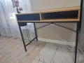 Бюро с едно чекмадже в топъл дъб и черно, снимка 2