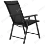 Градински стол метален, сгъваем, максимално тегло 150кг, черен, снимка 7