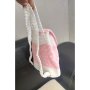 Розова раница, ръчно плетена, подходяща за малки и големи дами, снимка 5