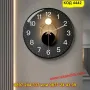 Красив стенен часовник - черен с черна рамка - КОД 4442, снимка 5