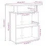 vidaXL Рецепционно бюро, бяло, 100x40x104 см, инженерно дърво, снимка 10