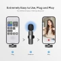 Нов Мини безжичен лавалиерен микрофон за iPhone Android USB-C Lightning с шумопотискане, снимка 2