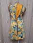 М Рокля с две лица в жълто с цветя и в оранжево &, снимка 9