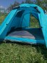 Продавам чисто нова синя много лека двуслойна палатка с алуминиеви рейки и два входа 