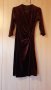 Уникална рокля  от кадифе - шоколад!, снимка 2